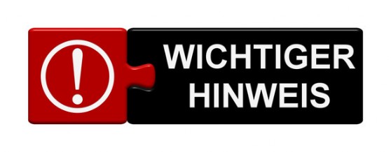 Wichtiger Hinweis